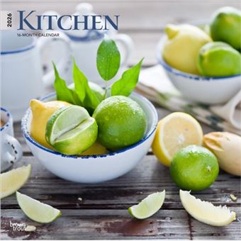 Kitchen | 2026 12 x 24 Inch (Hanging) Monthly Square Wall Calendar | Plastic-Free | BrownTrout | Cooking Home - 1