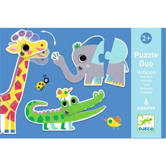 Puzzle de Encaixe DJECO Animais Duo Animals - 1