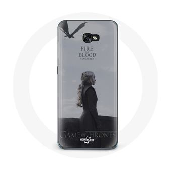 Capa Maniacase para Samsung Galaxy A3 2016 Game Of Thrones Temporada 8 Daenerys Targaryen Feu Esang Le Trône de Fer Logotipo Cinzento - 1