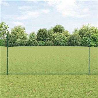 Cerca com Postes vidaXL | 1.6 x 50 m | Aço | Verde - 1