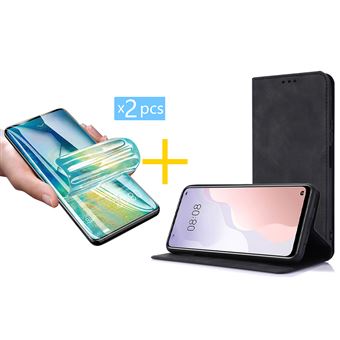 Pack Accetel 2 x Película de Hidrogel + Capa para Xiaomi MI 11 Lite 4G PRM Flip Cover - Preto - 1