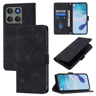 Capa ZURSANA para Motorola Edge 60 Pro | Flip | Couro PU | À Prova de Choque | Suporte Dobrável | Fecho Magnético | Preto - 1