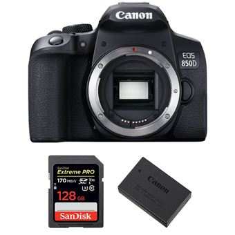 Máquina Fotográfica Canon EOS 850D Corpo + SanDisk 128GB Extreme UHS-I SDXC 170 MB/s + Canon LP-E17 + PDF 15 técnicas para melhorar as suas fotografias - 1