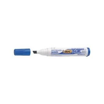 Marcador De Quadro Branco Bic Velleda 1751 Ponta Biselada Azul - 1