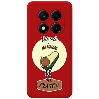 Capa TUMUNDOSMARTPHONE de silicone líquido vermelho para Xiaomi Redmi Note 14 Pro+ Plus 5G Desenhos de design de bunda natural - 1