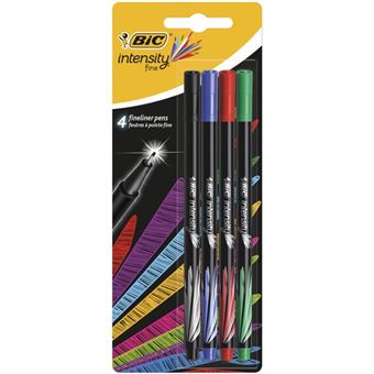 Caneta de feltro bic 942082 fina preto, azul, verde, vermelho