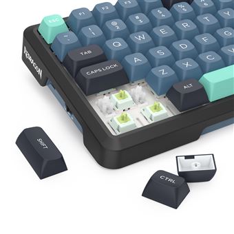 Teclado Wireless REDRAGON K724GBG-RGB-PRO Behemoth | Cinzento - 1