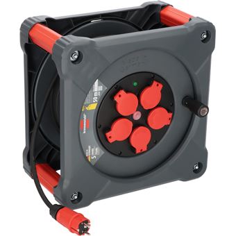 Enrolador de Fios Elétricos Brennenstuhl KA 5100 5 | Vermelho, Prateado - 1