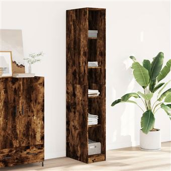 Roupeiro vidaXL | 30x50x200 cm | derivados de madeira carvalho fumado - 1