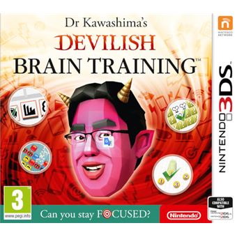 Videojogo Nintendo Dr Kawashima's Devilish Brain Training: Can You Stay Focused, 3DS - 1