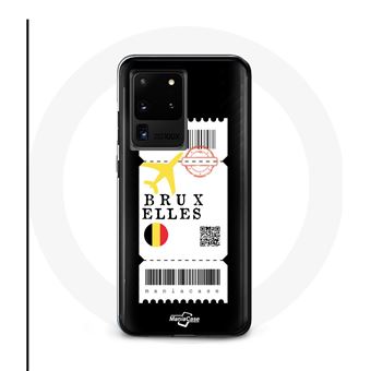 Capa Maniacase para Samsung Galaxy S20 Ultra Bilhete de Avião Bruxelas Bélgica - 1