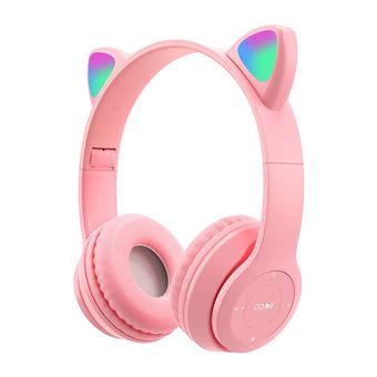 Auscultadores Bluetooth com Microfone ARZOPA® | Orelhas de Gato | Rosa - 1