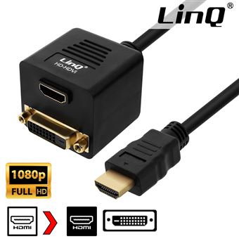 Cabo HDMI LinQ para DVI e HDMI Fémea Full HD 1080p Preto - 1
