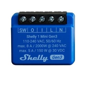 Interruptor Elétrico Shelly 1 Mini Gen3 | Azul - 1