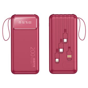 PowerBank SZSMART C02 | 20000mAh com cabo Apple Android | 10W | DC5V | 2.1A | Rosa - 1