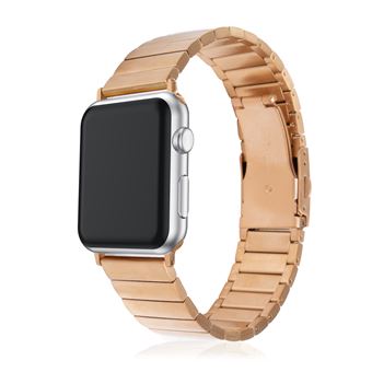 Bracelete de Aço Inoxidável de Metal DAM Compatível com Apple Watch 38/40/41 mm - ouro rosa - 1
