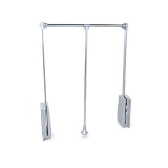 Varão Basculante Emuca para Roupeiro Hang | Regulável 830-1.150 mm | Até 12 Kg | Aço | Cromado - 1