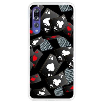 Capa Hapdey para Huawei P20 Pro - P20 Plus Design Cartas de Casino em Silicone Flexível e TPU