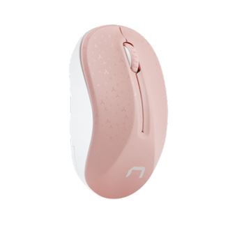 Rato Wireless NATEC Toucan | 1600 DPI | Rosa, Branco - 1