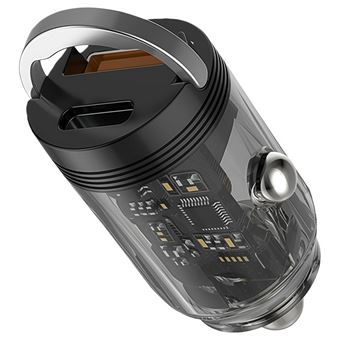 Carregador Isqueiro V-REEL QT32 | 65W 2 em 1 Mini USB C | Preto - 1