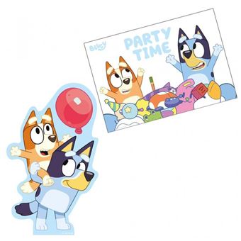 Cartões e Envelopes de Convite para Festa Amscan Bluey | 8 Unidades - 1