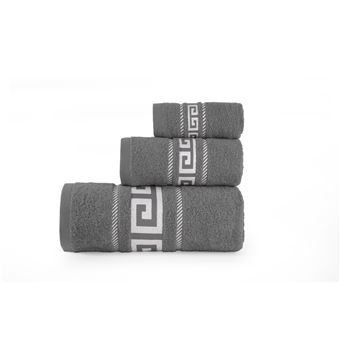 Jogo de Banho Blume for Home Pegasus | 3 Peças | 100% Algodão | Cinza Escuro - 1