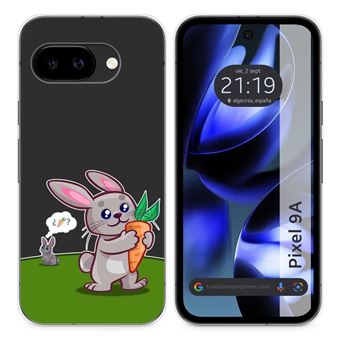 Capa de Silicone Transparente Tumundosmartphone para Google Pixel 9a 5G | Desenhos de coelho - 1