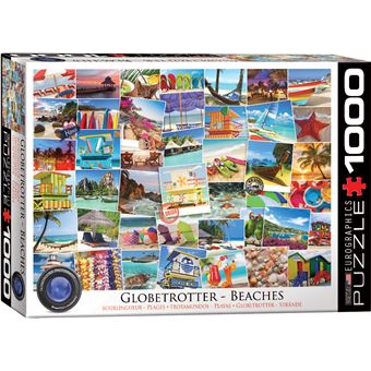 Puzzle Eurographics Panorâmico Globetrotter Beaches 1000 Peças - 1