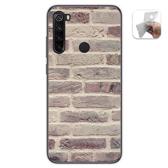 Capa Tumundosmartphone de Gel TPU para Xiaomi Redmi Note 8 (2019/2021) Design de tijolo 01 Desenhos - 1