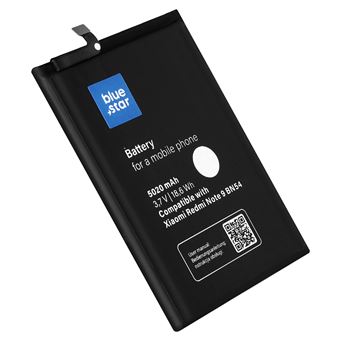 Bateria de Substituição Blue Star BN54 para Xiaomi Redmi Note 9 | 5020mAh - Preto - 1