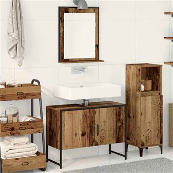 Conjunto de Móveis para WC vidaXL | 2 Peças | Castanho | 80 x 33 x 60 cm - 1
