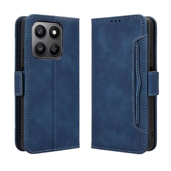 Capa FOXDOCK Protetora para Honor 400 Smart 5G | Suporte e Flip de couro PU | À Prova de Choque | Azul - 1