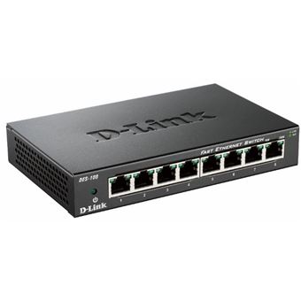 Switch de Rede D-Link DES-108 | Preto - 1