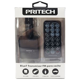 Transmissor de FM Pritech PBP 236 para Automóvel - Preto - 1