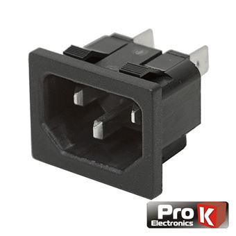 Ficha Alimentaçâo Prok Iec C14 Macho De Painel - 1