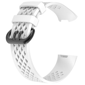 Pulseira de Silicone WISETONY para Fitbit Charge 3 6.5-9inch Branco - 1