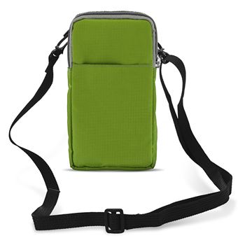 Capa de Proteção Avizar para Smartphone | Presilha Cintura Mosquetão Alça 2 Bolsos - Verde - 1