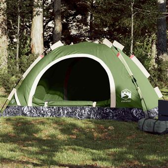 Tenda de campismo vidaXL para 3 pessoas | libertação rápida | verde - 1