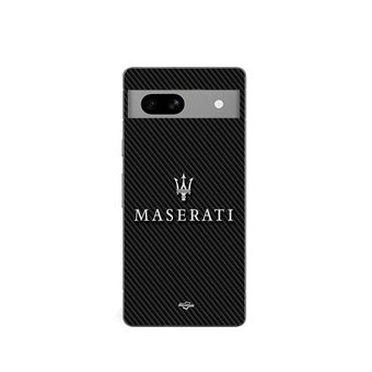 Capa Maniacase para Google Pixel 7a maserati fundo branco carbono - 1