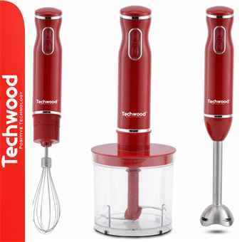 Varinha Mágica 3 em 1 TECHWOOD com Batedeira e Trituradora - Vermelho - 1