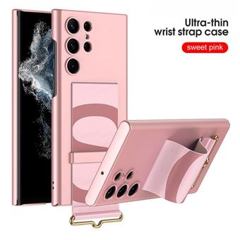 Capa V-REEL para Telemóvel com pulseira de couro para Samsung S23 Ultra - Rosa - 1