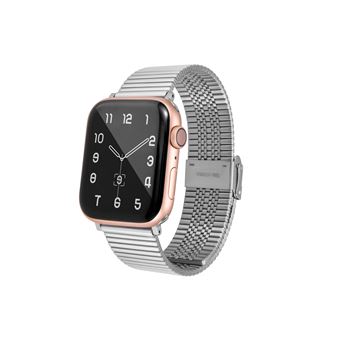 Bracelete de Aço Inoxidável HSMY Luxuoso para Apple Watch Series 6/ SE/ 5/ 4 | 40 mm - Prata - 1