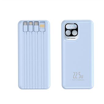 PowerBank SZSMART C02 | 20000mAh com cabo Apple Android | 22W | DC5V | 2.1A | Azul - 1