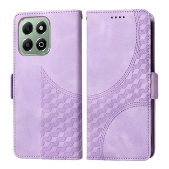Capa FLOODKING para Honor X6B 4G | Design Acolchoado | Couro PU Premium | Roxo - 1