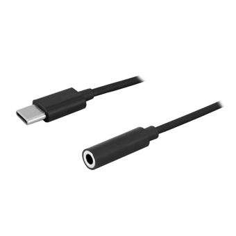 Cabo Adaptador USB Tipo-C - Jack 3.5 mm - Preto - 1