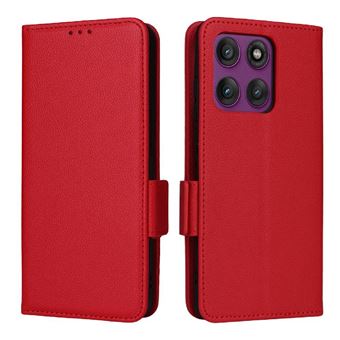Capa ZURSANA para Motorola Moto Edge 60 Pro | Flip | Pele PU | Fecho Magnético | Porta-cartões | Vermelho - 1