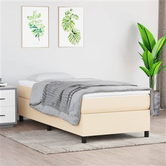 Estrutura de cama com molas vidaXL | 80x200 cm | creme - 1