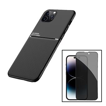 Kit Phonecare Capa Magnetic Lux + Anti-Spy 5D Full Cover para Apple iPhone 15 Pro - Preto - 1