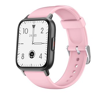 Smartwatch DAM QS16 | Termômetro Corporal | Monitor de Pressão e O2 | Multidesportos | Notificações de apps | 4,8x1x3,8 cm - Rosa - 1
