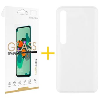 Conjunto 1 x Película de Vidro + Capa para xiaomi Mi 10 5G | Silicone Liso - Transparente Clear - 1